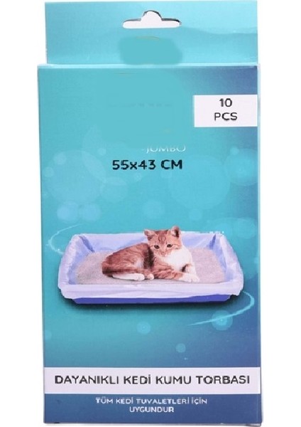 10 Lu Kedi Kumu Kabı Torbası Jumbo 55 x 43 cm fiyatları