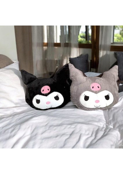 Sevimli Kuromi Yastık & Uyku Arkadaşı Yumuaşak Peluş Kumaş Kuromi Yastık & Yumuşak Peluş Oyuncak