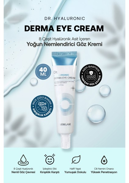 8 Çeşit Hyalüronik Asit İçeren Yoğun Nemlendirici Göz Kremi - Dr. Hyaluronic Derma Eye Cream fırsatları