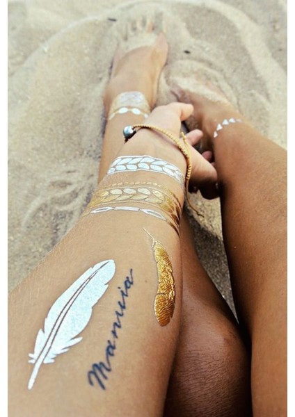 Metallic Tattoo - Metalik Geçici Dövme Şablonu indirimleri