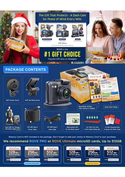 R2-4k Dash Cam, Dahili Wi-Fi, Gps, Geotagging, Konum Takip, 4K Kayıt fiyatları