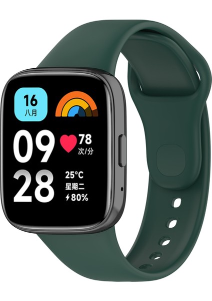 Xiaomi Redmi Watch 3 Active Uyumlu Klasik Kordon Zore - Koyu Yeşil