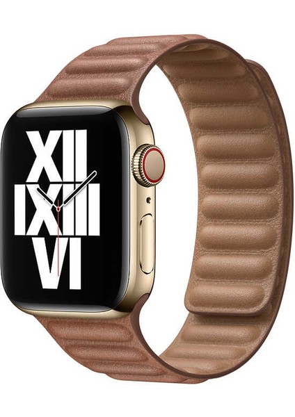 ​​​watch Ultra 49MM Kordon Uyumlu Krd-34 Deri Strap Kayış Zore - Pembe