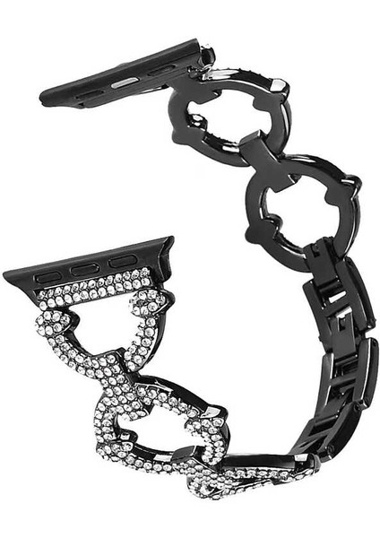​​​watch Ultra 49MM Kordon Uyumlu Krd-57 Metal Strap Kayış Zore - Siyah
