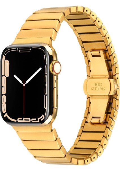 ​​​watch 7 41MM Kordon Uyumlu Krd-79 Metal Strap Kayış Zore - Gold
