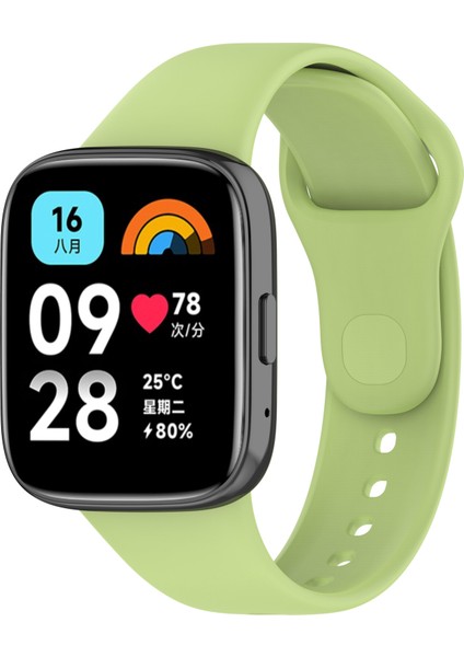 Xiaomi Redmi Watch 3 Active Uyumlu Klasik Kordon Zore - Açık Yeşil