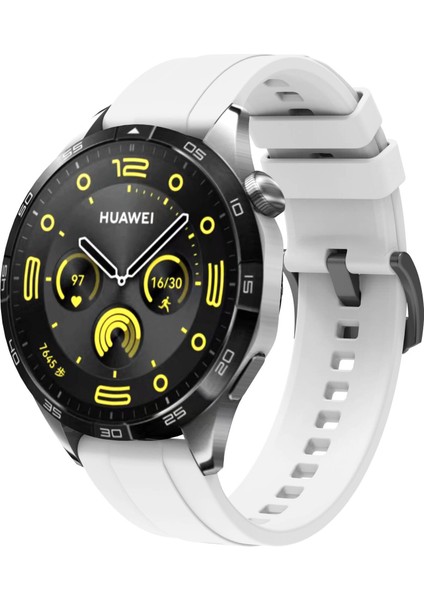 Huawei Gt4 22MM Uyumlu Zore - Krd-95 Silikon Kordon-Beyaz