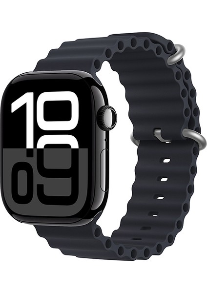 Watch 10 46MM Uyumlu Zore Krd-75 Silikon Kordon-Midnight