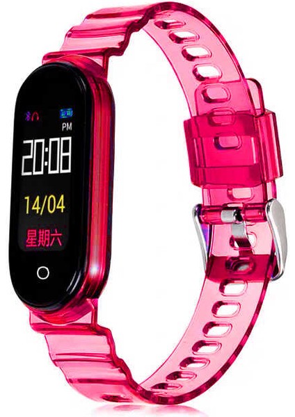 Xiaomi Mi Band 5 Krd-27 Uyumlu Kordon Zore - Pembe