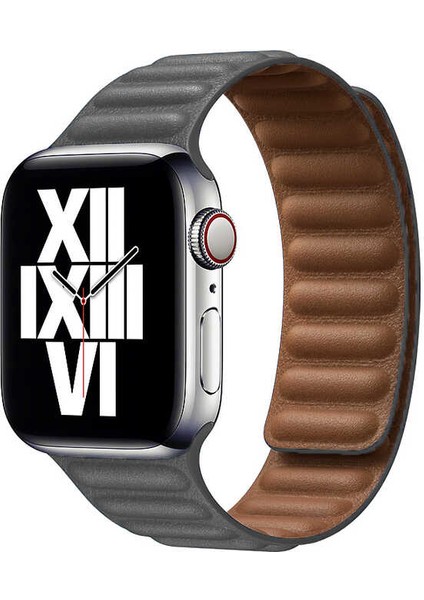 ​​​watch 42MM Uyumlu Krd-34 Deri Kordon Zore - Açık Yeşil