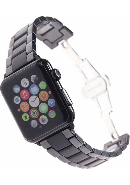 ​​​watch 42MM Mat Seramik Metal Kordon Zore - Siyah modelleri