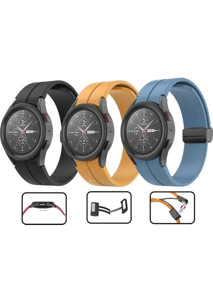 Galaxy Watch 5 44MM Uyumlu Krd-84 Uyumlu Kordon Zore - Siyah
