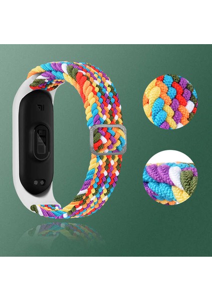 Xiaomi Mi Band 3 Uyumlu Krd-49 Örgü Kordon Zore - Pitaya