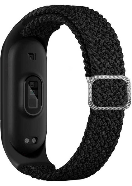 Xiaomi Mi Band 4 Uyumlu Krd-49 Örgü Kordon Zore - Siyah