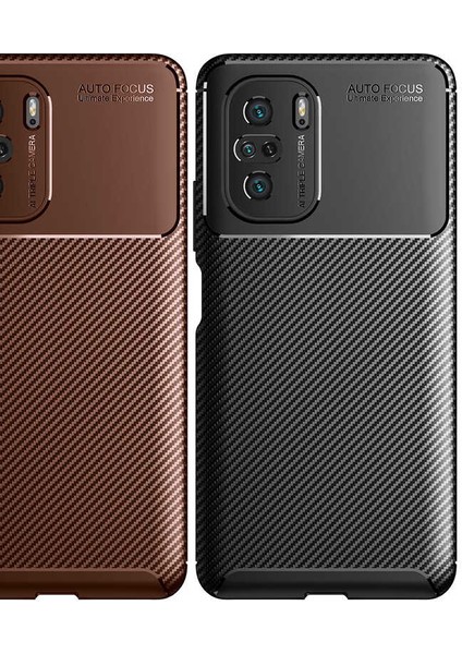 Xiaomi Poco F3 Kılıf Negro Silikon Kapak-Kahverengi