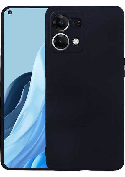 Oppo Reno 7 4g Kılıf Zore Premier Silikon Kapak-Siyah