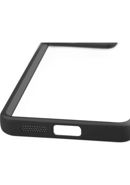 Xiaomi Redmi Note 13 Pro 5g Kılıf Kamera Korumalı Şeffaf Arka Yüzey New Roll Kapak-Siyah