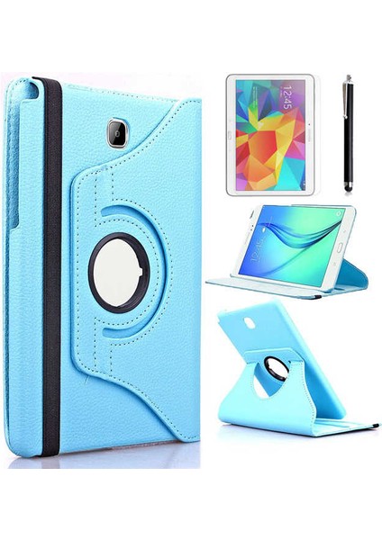 Galaxy Tab A T580 10.1 Uyumlu Dönebilen Standlı Kılıf-Mavi