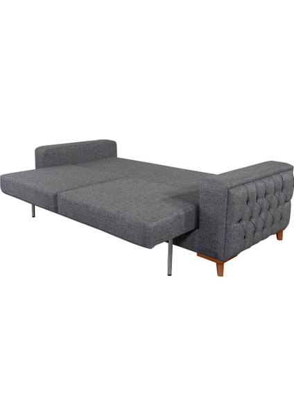 Nola Üçlü Kanepe & Bazalı Yataklı Koltuk - Antrasit Keten Kumaş fırsatları