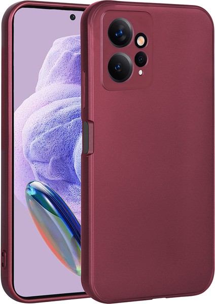 Xiaomi Redmi Note 12 4g Kılıf Premier Silikon Kapak-Mürdüm