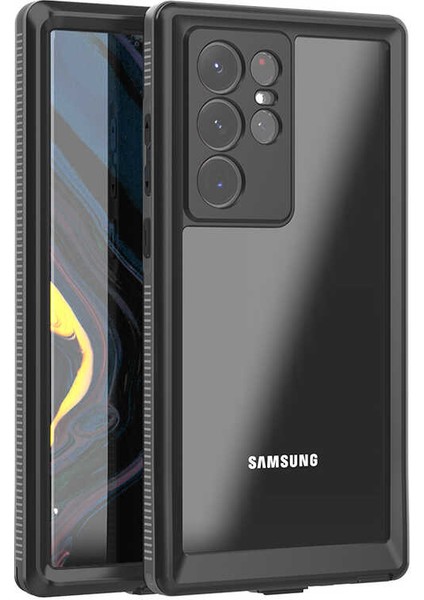 Emporium Galaxy S22 Ultra Kılıf 1-1 Su Geçirmez Kılıf-Siyah