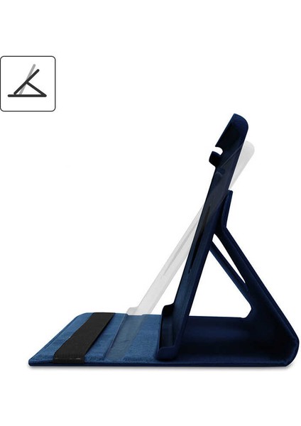 Emporium Galaxy Tab A8 10.5 SM-X200 (2021) Uyumlu Dönebilen Standlı Kılıf-Lacivert