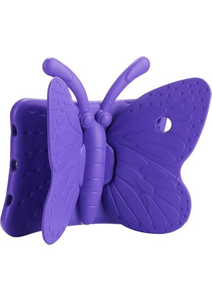Apple iPad 2. Nesil Uyumlu Butterfly Standlı Tablet Kılıf-Mor