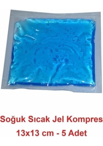 5 Adet Soğuk -Sıcak Jel Kompres Termojel - Cold Ice Pack Termojel 13X13 Ebatında