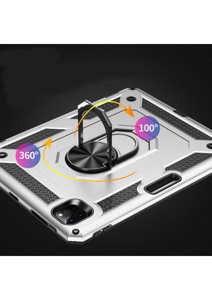 iPad Pro 11 2022 M2. Nesil Uyumlu Tablet Vega Kapak-Kırmızı