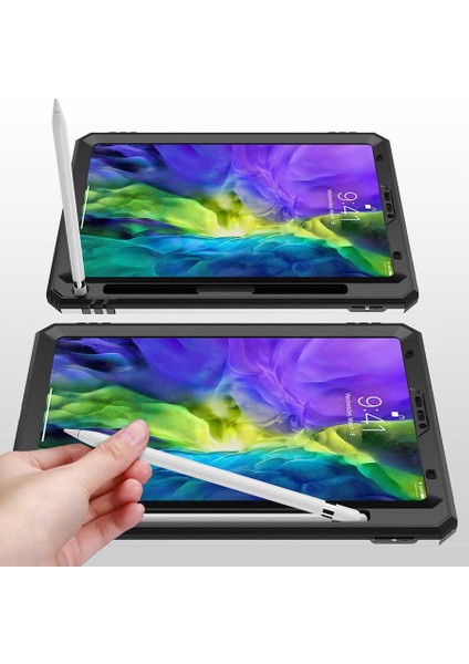 iPad Pro 11 2022 M2. Nesil Uyumlu Tablet Vega Kapak-Kırmızı