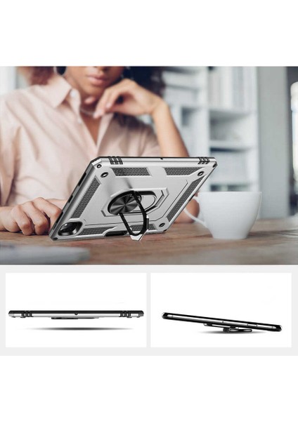 iPad Pro 11 2022 M2. Nesil Uyumlu Tablet Vega Kapak-Kırmızı