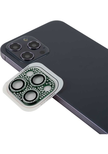 Apple iPhone 13 Pro Max Uyumlu Cl-08 Kamera Lens Koruyucu-Koyu Yeşil