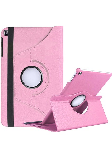 Galaxy Tab A7 10.4 T500 (2020) Uyumlu Dönebilen Standlı Kılıf-Pembe Açık
