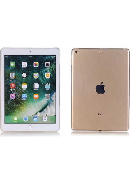 iPad 9.7 2017 5.Nesil - Uyumlu Tablet Süper Silikon Kapak-Renksiz