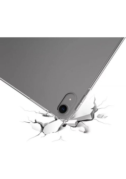 iPad Air 11 2024 Kılıf Uyumlu Tablet Nitro Anti Shock Silikon Kapak-Şeffaf