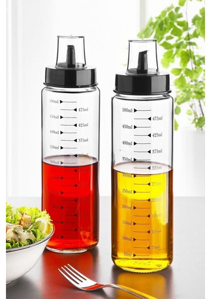 2'Li Damlatmaz Akıllı Cam Yağlık Ve Sirkelik 500 Ml