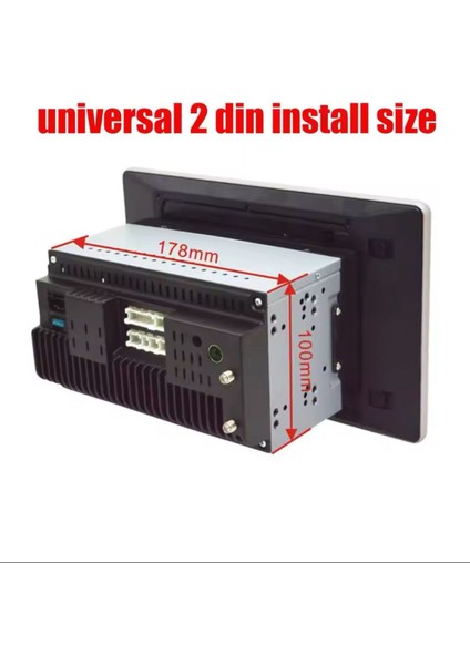 KL-4300 4/64GB Android Double Din 10''inch Oto Araba Multimedya Teyp Car Play-Usb-Gps-Wifi Kamera