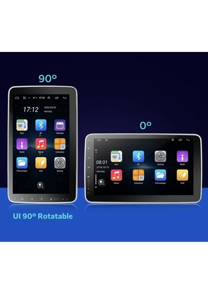 KL-4300 4/64GB Android Double Din 10''inch Oto Araba Multimedya Teyp Car Play-Usb-Gps-Wifi Kamera