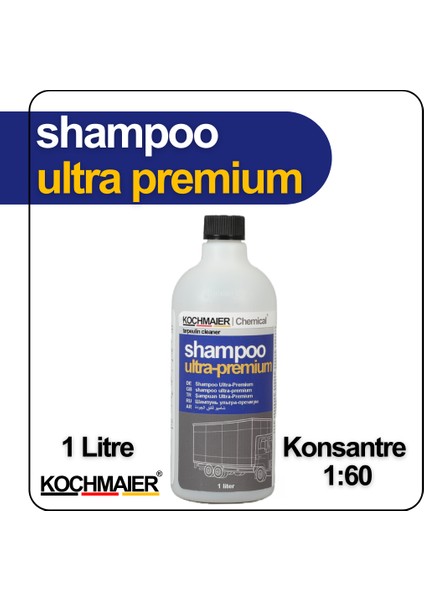 Shampoo Ultra Premium Oto Araç Cilalı Fırçasız Şampuan Kopüklü Konsantre 1:60 1 Litre