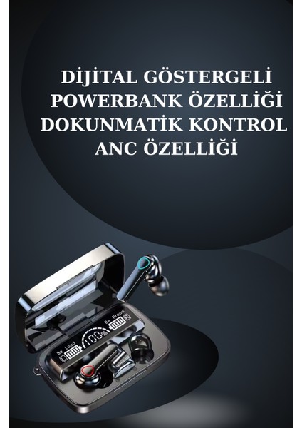 Dijital Göstergeli Powerbank Bluetooth Kulaklık ve Yeni Nesil Amoled Ekran Akıllı Saat