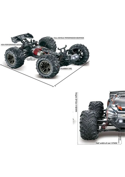 Rc Buggy 36 Km/sa Hız Yapan Off Road Crawler Pro Kumandalı 2.4ghz Sport Araç