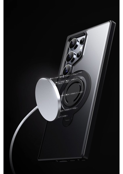Samsung Galaxy S23 Ultra Avatar 360 Dönen Magsafe Kapak - Lacivert 11