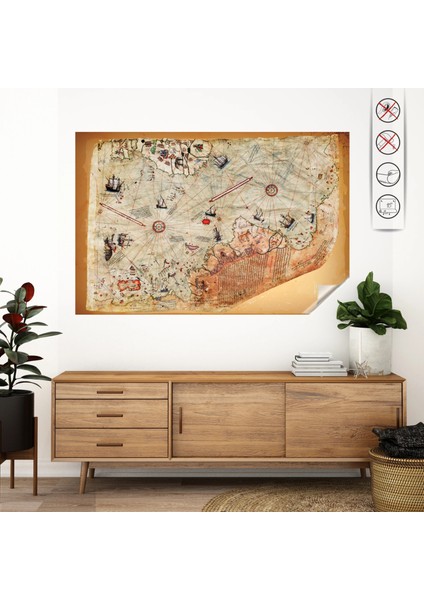 Piri Reis Dünya Haritası 78 cm x 117 cm 11