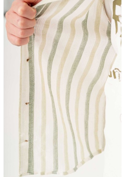 Pantolonlu & Tişörtlü Uzun Kol 3 Parça Erkek Çocuk Gömlekli Takım indirimleri