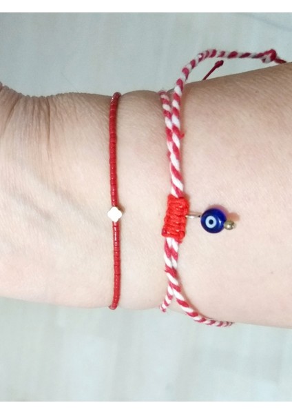 Minik Yonca Şeklinde Hematit Doğaltaşlı Miyuki Bileklik ve Marteniçka Bileklik fırsatları