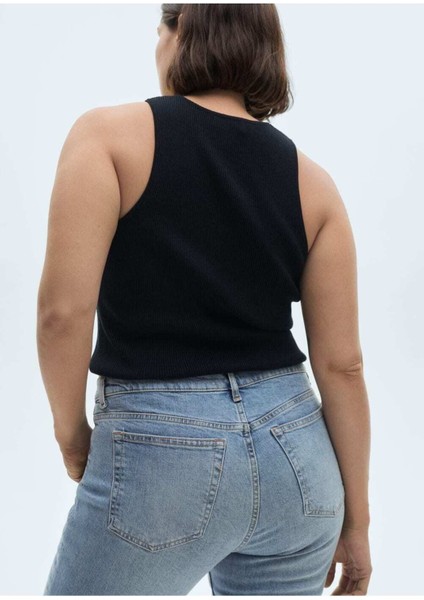 Claudia Dar Kesim Crop Jean Pantolon