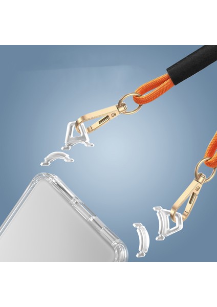 Xiaomi 14T Pro Uyumlu Kılıf Airbagli Takılabilir Askı Aparatlı Snap Silikon Kapak-Şeffaf