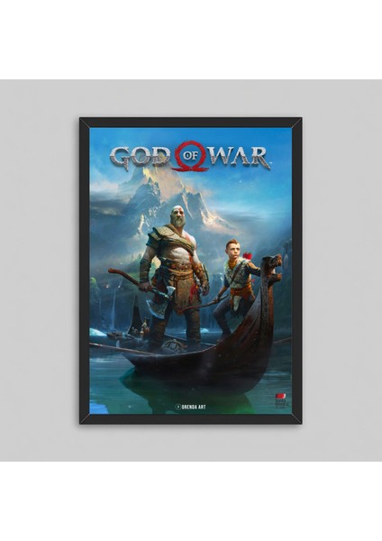 God Of War 2018 Game / Çerçeveli Oyun Tasarım Poster Kratos Savaş Tanrısı