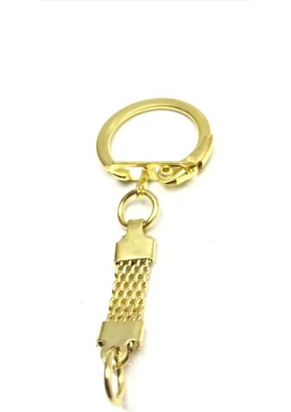 50 Adet Altın Sarı Hasır Örğü Anahtarlik Haklası
