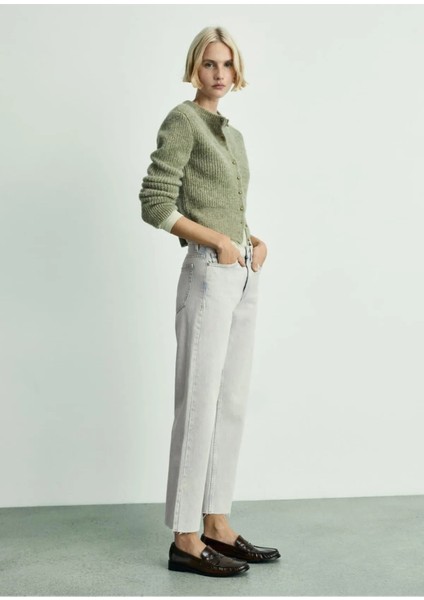 Düz Kesim Crop Jean